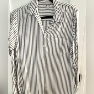 Madewell tunic shirt in dalton stripe